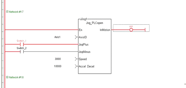 UDFB Jog PLCopen: LD example